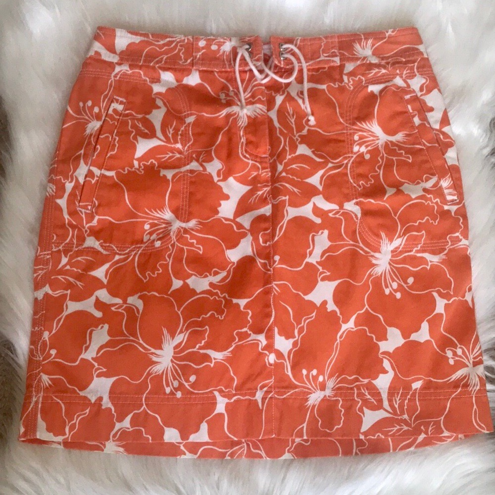 LOFT HAWAIIAN POCKET MINI SKIRT WITH TIE